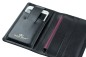 Preview: Phoneholder Reisebrieftasche PREMIUM LEDER BOXCALF schwarz (glatt)