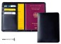 Preview: Reisepass / Impfausweis Etui  PREMIUM LEDER BOXCALF schwarz (glatt)k - RFID Protected