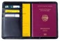 Preview: Reisepass / Impfausweis Etui  PREMIUM LEDER BOXCALF schwarz (glatt)k - RFID Protected