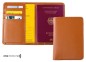 Preview: Reisepass / Impfausweis Etui PREMIUM LEDER BOXCALF cuoiobraun (glatt) - RFID Protected