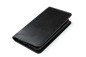 Preview: iPhone Case aus Leder mit integrierter schwarzer Kunststoffschale PREMIUM LEDER BOXCALF schwarz (glatt)