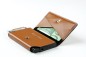 Preview: Slim Wallet Cardprotector mit RFID Schutz in PREMIUM LEDER BOXCALF cuoiobraun