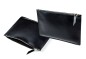 Preview: Pouch - Zipper Tasche - Banktasche PREMIUM LEDER BOXCALF schwarz (glatt)