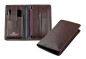 Preview: Phoneholder Reisebrieftasche PREMIUM LEDER SOFT GRAIN dunkelbraun (genarbt)