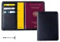 Preview: Reisepass / Impfausweis Etui PREMIUM LEDER SOFTGRAIN schwarz (genarbt) - RFID Protected