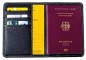 Preview: Reisepass / Impfausweis Etui PREMIUM LEDER SOFTGRAIN schwarz (genarbt) - RFID Protected