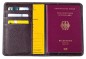 Preview: Reisepass / Impfausweis Etui PREMIUM LEDER SOFTGRAIN dunkelbraun (genarbt) - RFID Protected