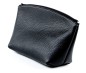 Preview: Kosmetiktasche klein (20x12x6) PREMIUM LEDER SOFT GRAIN schwarz (genarbt)