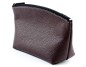 Preview: Kosmetiktasche klein (20x12x6) PREMIUM LEDER SOFT GRAIN dunkelbraun (genarbt)