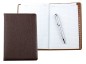 Preview: Adressbuch DIN A5 mit Goldschnitt (gebunden) PREMIUM LEDER SOFTGRAIN dunkelbraun (genarbt)