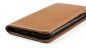 Preview: iPhone Case aus Leder mit integrierter Kunststoffschale PREMIUM LEDER SOFT GRAIN hellbraun (genarbt) -