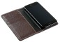 Preview: iPhone Case aus Leder mit integrierter Kunststoffschale PREMIUM LEDER SOFT GRAIN dunkelbraun (genarbt)