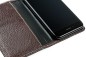 Preview: iPhone Case aus Leder mit integrierter Kunststoffschale PREMIUM LEDER SOFT GRAIN dunkelbraun (genarbt)