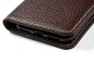 Preview: iPhone Case aus Leder mit integrierter Kunststoffschale PREMIUM LEDER SOFT GRAIN dunkelbraun (genarbt)