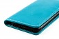 Preview: iPhone Case aus Leder mit integrierter Kunststoffschale PREMIUM LEDER SOFT GRAIN türkis (genarbt)