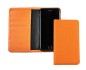 Preview: iPhone Case aus Leder mit integrierter Kunststoffschale PREMIUM LEDER SOFT GRAIN orange (genarbt)