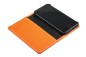 Preview: iPhone Case aus Leder mit integrierter Kunststoffschale PREMIUM LEDER SOFT GRAIN orange (genarbt)