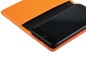 Preview: iPhone Case aus Leder mit integrierter Kunststoffschale PREMIUM LEDER SOFT GRAIN orange (genarbt)