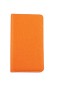 Preview: iPhone Case aus Leder mit integrierter Kunststoffschale PREMIUM LEDER SOFT GRAIN orange (genarbt)