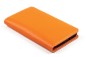 Preview: iPhone Case aus Leder mit integrierter Kunststoffschale PREMIUM LEDER SOFT GRAIN orange (genarbt)