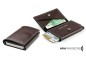 Preview: Slim Wallet Cardprotector mit RFID Schutz in PREMIUM LEDER SOFTGRAIN marronebraun