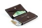 Preview: Slim Wallet Cardprotector mit RFID Schutz in PREMIUM LEDER SOFTGRAIN marronebraun