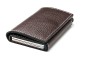 Preview: Slim Wallet Cardprotector mit RFID Schutz in PREMIUM LEDER SOFTGRAIN marronebraun