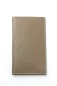 Preview: Leporello Faltkalender deutsch 2025 - PREMIUM LEDER SOFT GRAIN taupe (genarbt)