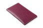 Preview: Leporello Faltkalender deutsch 2025 - PREMIUM LEDER SOFT GRAIN aubergine (genarbt)