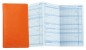 Preview: Leporello Faltkalender deutsch 2025 - PREMIUM LEDER SOFT GRAIN orange (genarbt)