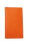 Preview: Leporello Faltkalender deutsch 2025 - PREMIUM LEDER SOFT GRAIN orange (genarbt)