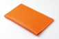 Preview: Leporello Faltkalender deutsch 2025 - PREMIUM LEDER SOFT GRAIN orange (genarbt)