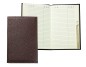 Preview: Pocket / Westentaschen Adressbuch (gebunden) PREMIUM LEDER SOFTGRAIN dunkelbraun (genarbt)