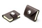 Preview: 2er Set MINI Haftnotiz Etuis PREMIUM LEDER SOFT GRAIN dunkelbraun (genarbt)