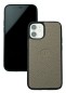 Preview: iPhone Case Silikon Schutzhülle in PREMIUM LEDER SOFTGRAIN taupe (genarbt)