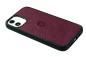 Preview: iPhone Case Silikon Schutzhülle in PREMIUM LEDER SOFTGRAIN aubergine (genarbt)