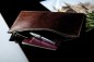 Preview: Pouch - Zipper Tasche - Banktasche PREMIUM LEDER VINTAGE marronebraun