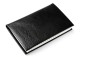 Preview: Pocket / Westentaschen Adressbuch (gebunden) PREMIUM LEDER VINTAGE schwarz