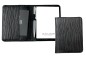 Preview: Memoblock DIN A7 PREMIUM LEDER MANHATTAN schwarz mit Paglia Narbung