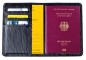 Preview: Reisepass / Impfausweis Etui PREMIUM LEDER MANHATTAN schwarz - RFID Protected