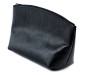 Preview: Kosmetiktasche klein (20x12x6) PREMIUM LEDER MANHATTAN schwarz mit Paglia Narbung