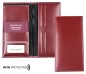 Preview: Reisebrieftasche CAMBRIDGE Top Grain Rindspaltleder rot - RFID Protected