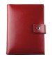 Preview: Notizbuch DIN A5 (auswechselbar) mit Verschlusslasche, CAMBRIDGE Top Grain Leder rot