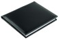 Preview: Schreibmappe DIN A5, incl. Memoblock CAMBRIDGE Top Grain Leder mit heller Kontrastnaht schwarz