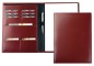 Preview: Schreibmappe DIN A4, incl. Memoblock CAMBRIDGE Top Grain Rindleder rot