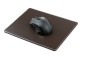 Preview: Mousepad CAMBRIDGE Top Grain Rindspaltleder mit heller Kontrastnaht dunkelbraun