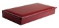 Preview: Ablagekasten mit Deckel CAMBRIDGE Top Grain Rindspaltleder rot