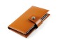 Preview: Pocket Notizbuch "TRAVEL NOTES" (auswechselbar) mit Druckknopf, CAMBRIDGE Top Grain Leder hellbraun