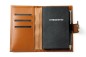 Preview: Pocket Notizbuch "FITNESS NOTES" (auswechselbar) mit Druckknopf, CAMBRIDGE Top Grain Leder hellbraun