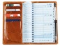 Preview: Taschenkalender mit Spiralbindung 2025 in PREMIUM LEDER CROCO braun